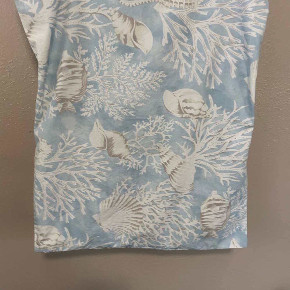 Coastal living pillow cases pale blue, whitee, beige 100% cotton